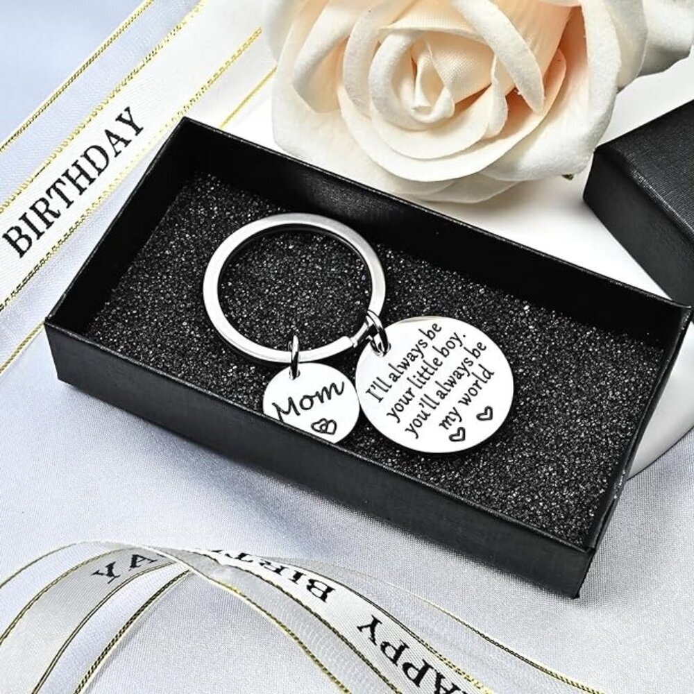 I'll always be your little boy Engraved Keychain New forโ Mom NEW IN BOX